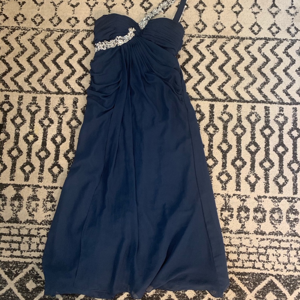Navy blue evening gown